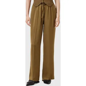 AllSaints Alba Satin Trouser Moss Green
