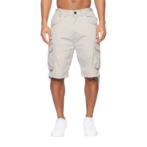 Crosshatch Heren Jamstar Cargo Korte Broek (Lichtgrijs)