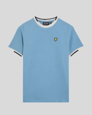 Lyle & Scott jongens multi rib T-shirt – blauw