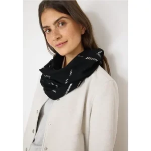 Cecil Dames Sjaal met lus en foliedetails in Zwart