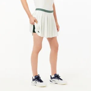 Women’s Lacoste Piqué Tennis Skirt in White