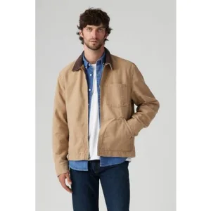 Levi’s Full Zip Mechanics Barn Jacket In Tan