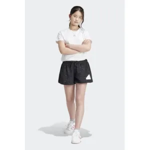 adidas Sportswear regular fit sweatshort zwart melange/wit