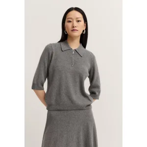 Bugatti Poloshirt met ritssluiting & overhemdkraag