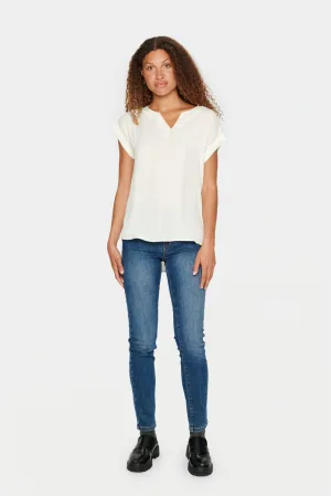 Mouwloos shirt Classic fit Ice white