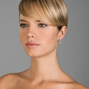 Orphelia Dames 925 Zilveren Dangle Oorbellen – Zilver ZO-5991