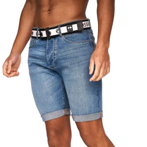 Crosshatch Heren Reestier Denim Shorts (Lichte wasbeurt)