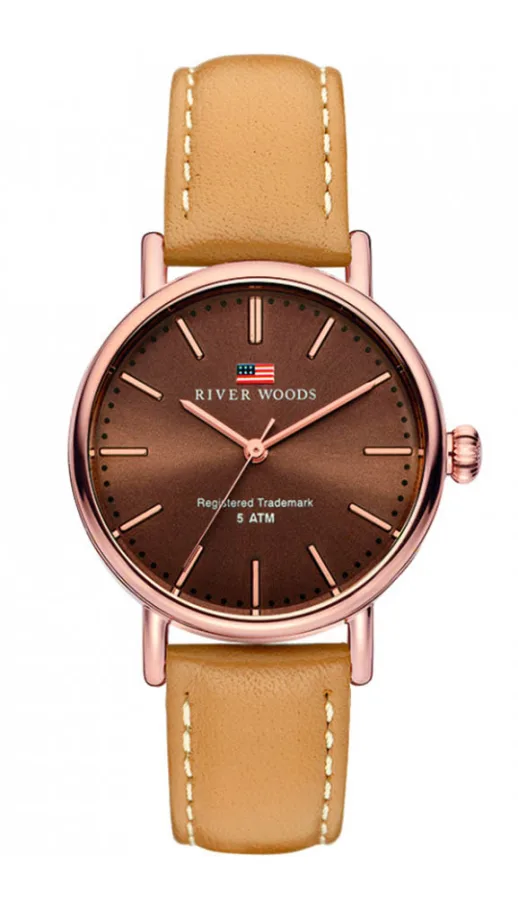 River Woods Oswego dameshorloge Bruin RW340019