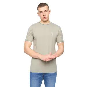 Crosshatch Mannen Deuxtip T-Shirt (Shadow Marl)
