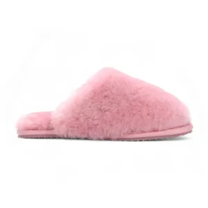 Dames schapenvacht pantoffels roze warme winterbont muiltje – Aurora
