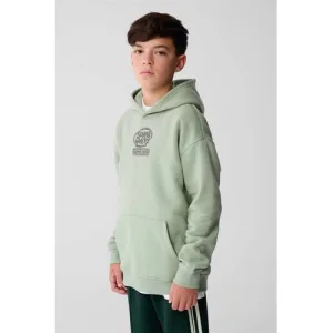 Shoeby hoodie met backprint lichtgroen