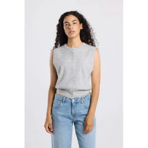 America Today gilet grijs gebreid