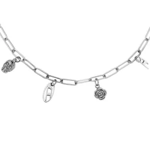 Diesel ketting DX1605040 Na zilverkleurig