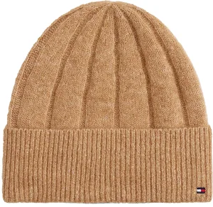 Tommy Hilfiger TH Flag Fluffy Beanie Camel dames