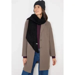 Cecil Dames Driehoekige sjaal met glitter in Zwart