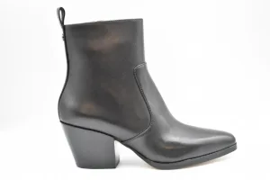 Michael Kors Boots – Polished Black Leather Lace-Up Flat Shoes in grijs