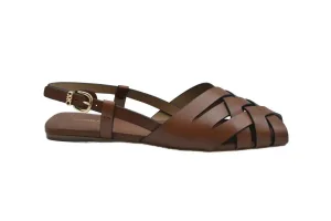 Michael Kors Sandalen – Brown Laced Shoes With Crisscross Straps in bruin