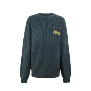 Shoeby gebreide trui grijsgroen