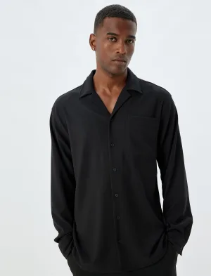 Koton OVERHEMDEN LANGE MOUW Omgeslagen kraag Lange mouw Overhemd