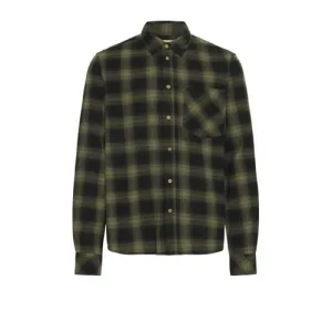 Solid regular geruite casual overhemd groen