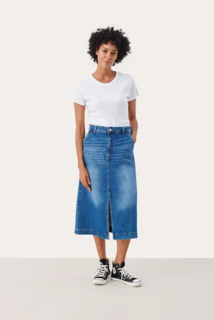 Denim rok A-shape Medium Blue Denim