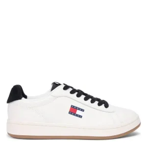 Tommy Jeans Archive ’98 leren sneakers ecru/zwart