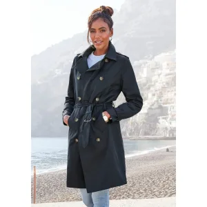 Lascana Trenchcoat met pas, onderhoudsvriendelijke materiaalmix