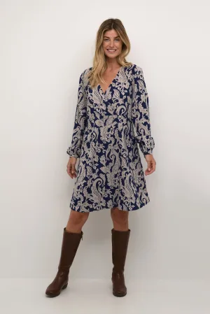 Jurk CRLucy A-shape blue multi