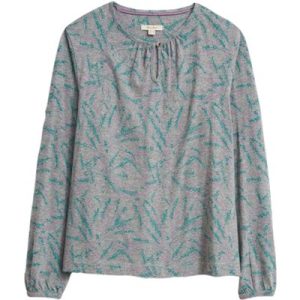 White Stuff Bea Jersey Top Grey Print