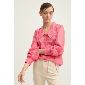 LK Bennett Tw Lindy Cotton Blouse Dusty Pink