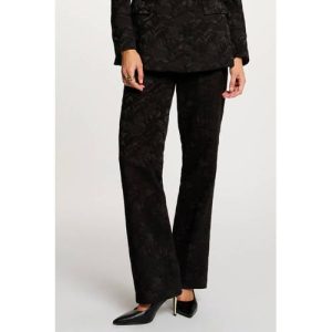 Morgan bootcut regular waist broek zwart