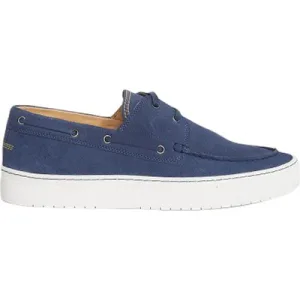 White Stuff Liam Suede Cupsole Boat Shoe Mid Blue