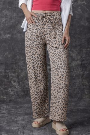 Leopardprint Wijde Pijpen Jeans
