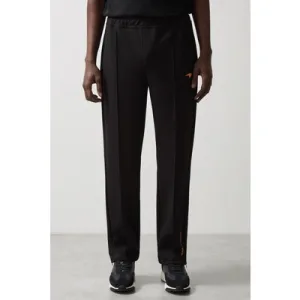 Reiss Jersey Interlock Speedmark Zip Cuff Jogger Black