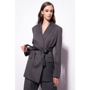 PINKO Emeline Giacca Flanella Grey – Pewter