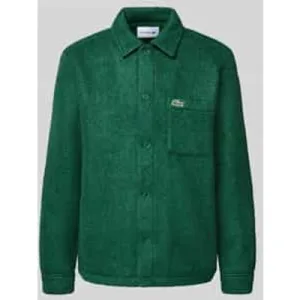 Lacoste Regular fit overhemdjack met wol