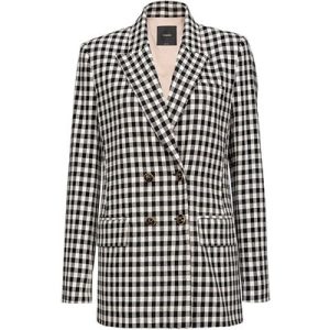 PINKO Maderna Giacca Vichy Stretch Black/ecru