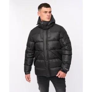 Men’s Crosshatch Camptor Panel Jacket in Black
