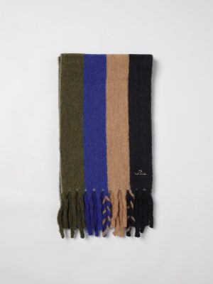 Gestreepte Wol Alpaca Sjaal met Franje