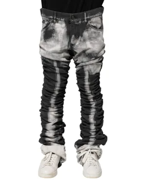 Tiedye Rimpel Slim Jeans