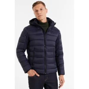 Anytime gewatteerde jas donkerblauw