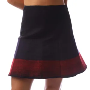 Women’s Emporio Armani Dip Dyed Flared Mini Skirt in Black