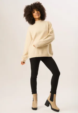 Zwarte skinny stretchlegging van imitatiesuède