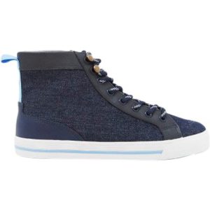 White Stuff Denim High Top Trainer Dark Blue