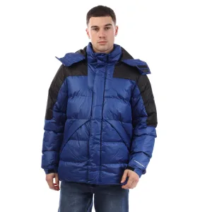 Men’s Crosshatch Camptor Panel Jacket in Blue