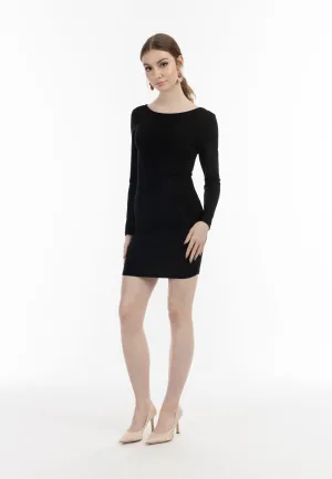 myMo at night gebreide jurk met lange mouwen mini