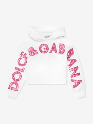 Dolce & Gabbana Meisjes Logo Hoodie in Wit