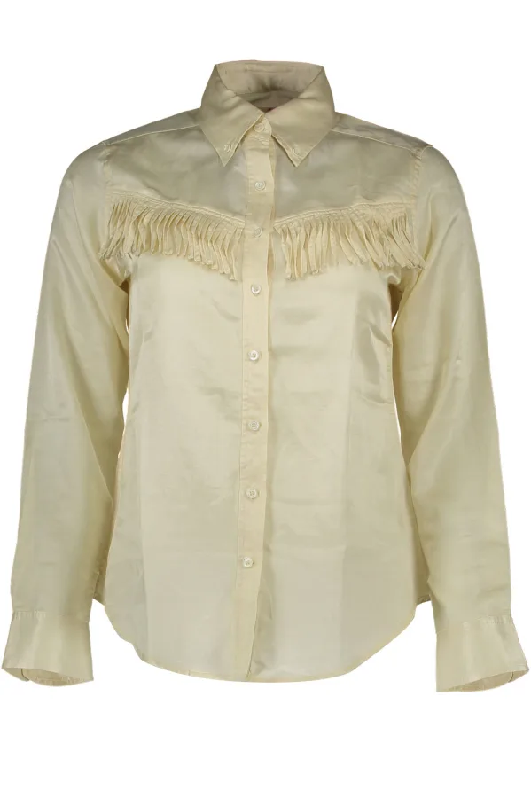 Gant Dames Beige Katoenen Overhemd