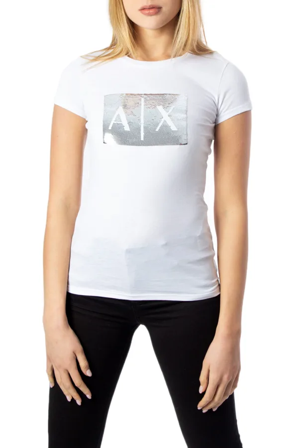 Armani Exchange Dames T-Shirt in Wit