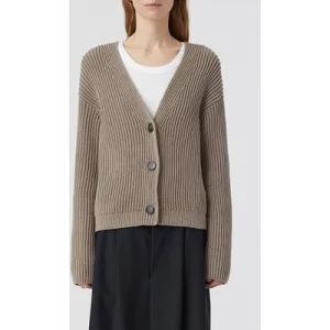 Closed V Cardigan Long Sleeve Brown Sugar